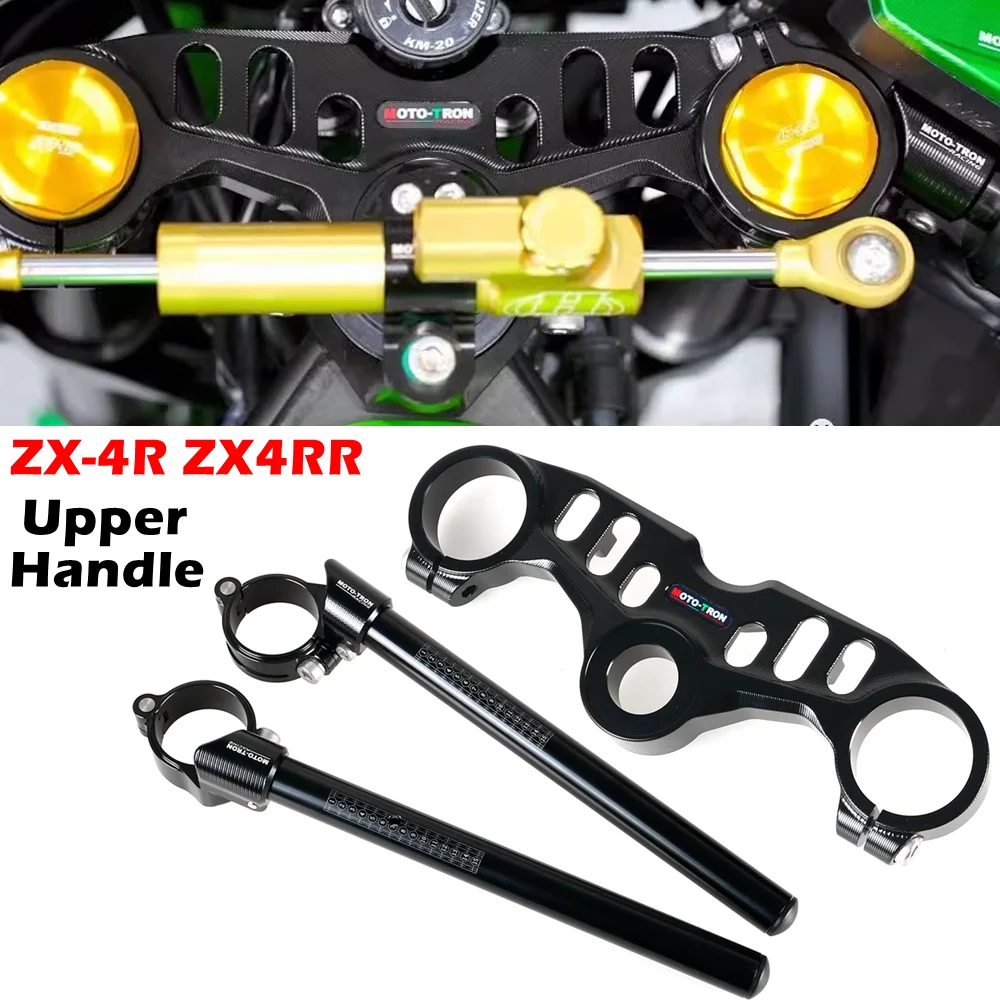 Moto-Tron Cnc Alluminio Moto Manubrio Clip-Ons Forcella Maniglia Barre Clip Ons Per Kawasaki Zx4R Se Zx4Rr Zx4R Ninja