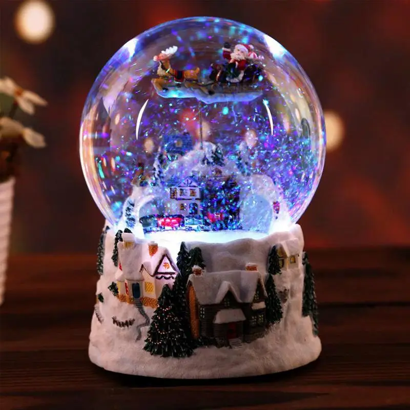 Snow Globe Kit Globi Musical Box Snowglobes Carousel Snow Globes Natale Con Musica Per Natale Regalo Di Compleanno Sfera Di Cristallo