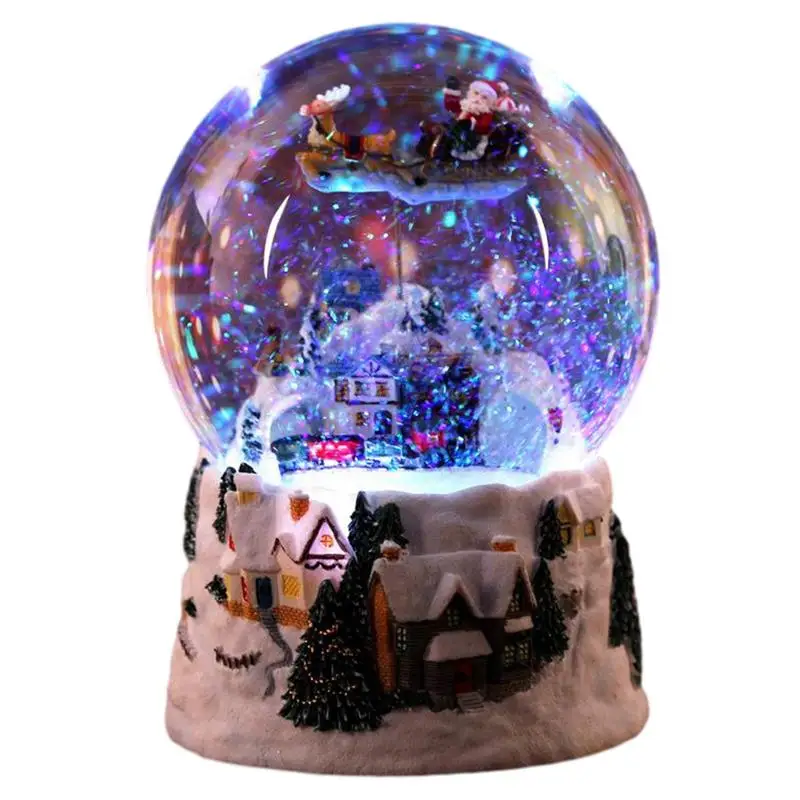Globi Musical Box Snow Globe Kit Snowglobes Carousel Snow Globes Christmas With Music For Christmas Birthday Gift Crystal Ball