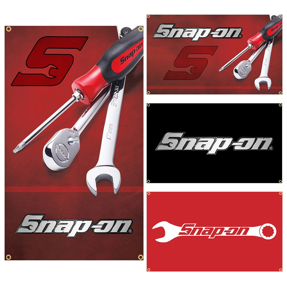 90 X150Cm Snap On Tools Flag Racing Car Decoration Banner Garage Arazzo Gioielli