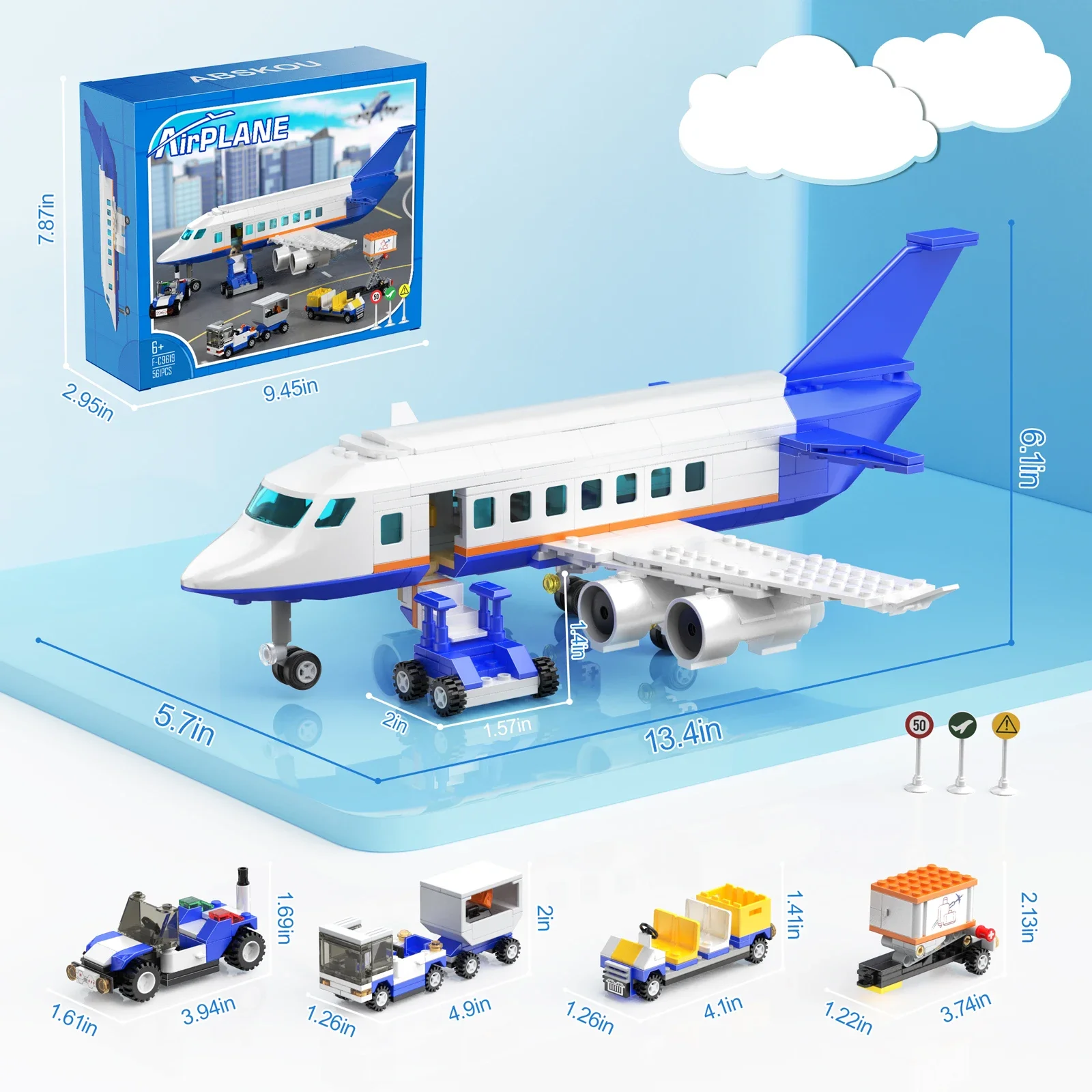 Nuovo Airliner Commercial Aircraft Multifunzionale City Airport Facility Building Block Set Giocattoli Per Bambini Regali Di Compleanno