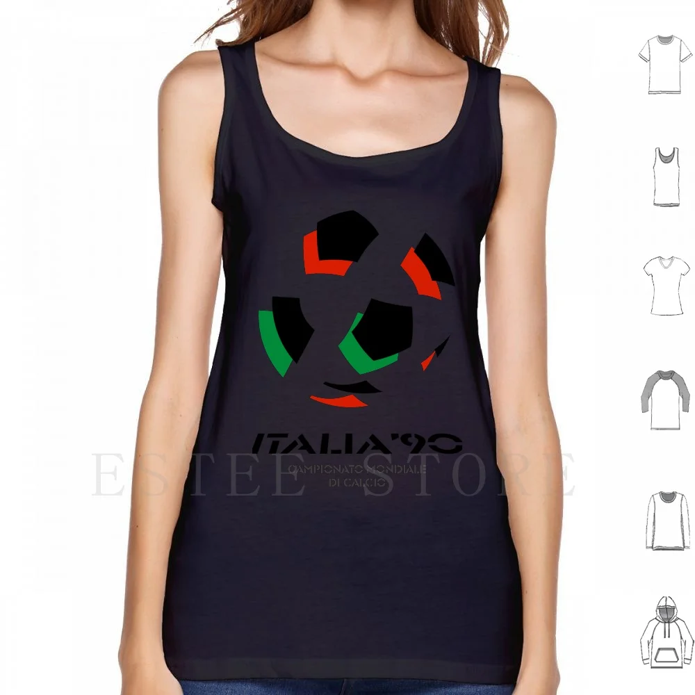 Italia 1990-Canotte Gilet Cotone Italia 90 Italia 1990 Italia Campionato Mondiale Di Calcio Calcio Futbol Soccer Azzurri Ciao
