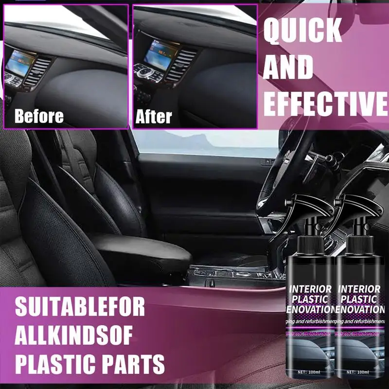 Restauratore Per Interni Auto Auto Polish And Repair Coating Renovator Agent 100Ml Plastic Leather Restaurer Interior Conditioner Cleaner