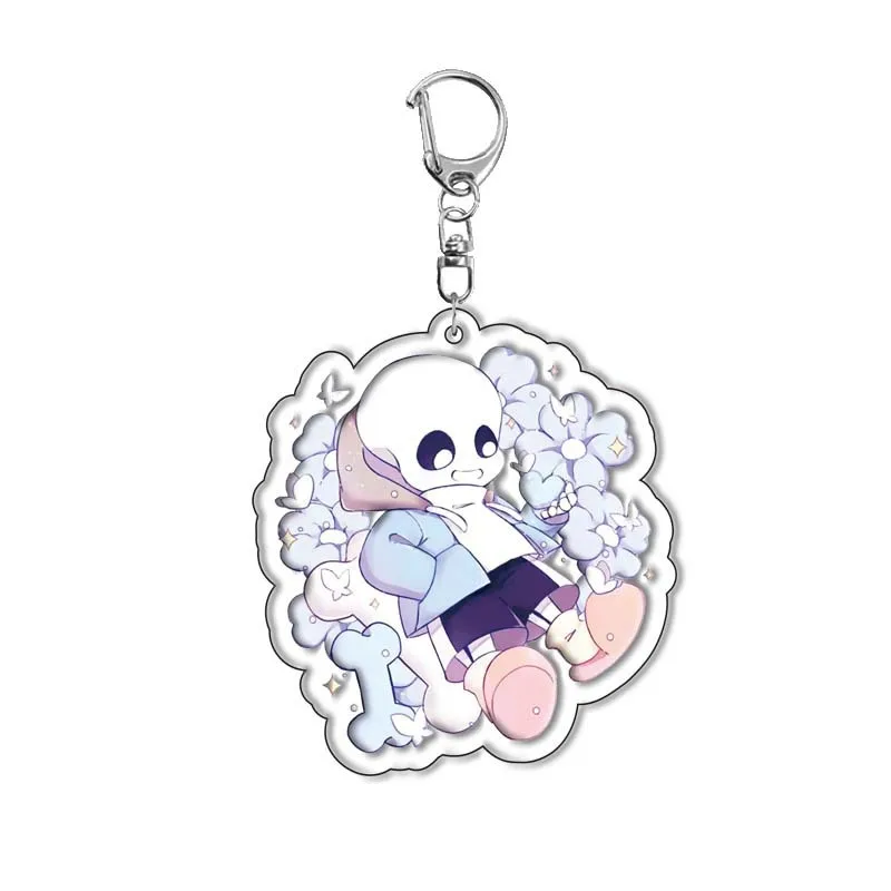 Undertale Sans Flowey Papyrus Asriel Portachiavi Accessori Cosplay Gioco Portachiavi Ciondolo Cartoon Badge Regali Di Natale