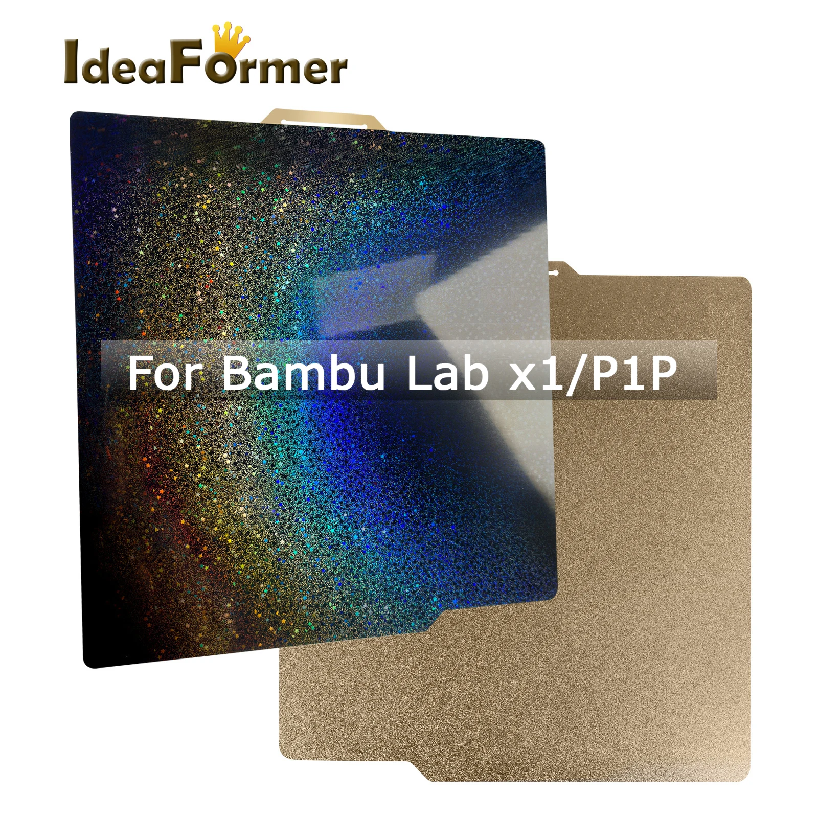 Pey Build Plate Per Bambu Lab 257X257Mm Double Sided Pei Sheet Pey Sheet Per Bamboo Lab X1 P1P Bambulabs X1 Carbon Build Plate