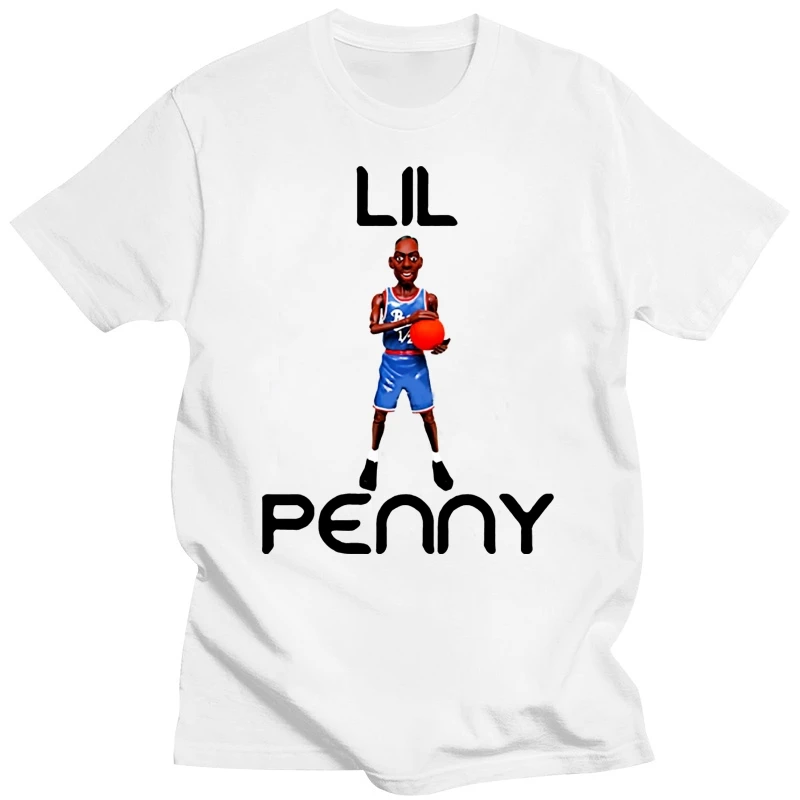 Lil Penny Anfernee Hardaway Mascotte T-Shirt Tee Shirt Estate Maniche Corte Cotone Moda T-Shirt T-Shirt Hipster O-Collo