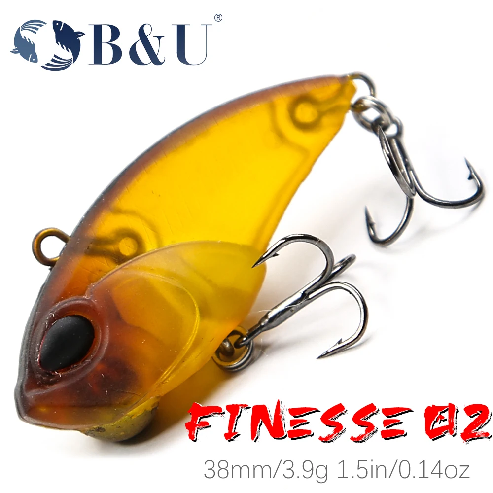B & U Vibration Crankbait Wobbler Sinking Trout Fishing Crankbaits Vib Lure Ice Hard Lure Mini Wobblers Crankbait Sea Fishing Lure