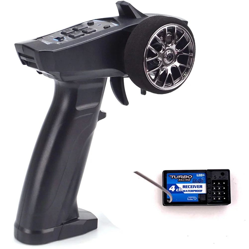 Turbo Racing P30 91803G-Vt Rc 2.4Ghz 4Ch Radio Trasmettitore Telecomando Con Ricevitore 4Ch Rx41 Per Rc Car Boat Pk Fs-Gt3B