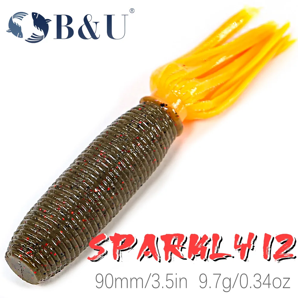 B & U 90Mm 3Pcs Worm Bait Soft Bait Bass Fishing Lures Odore Con Sali Soft Silicone Fishing Lure