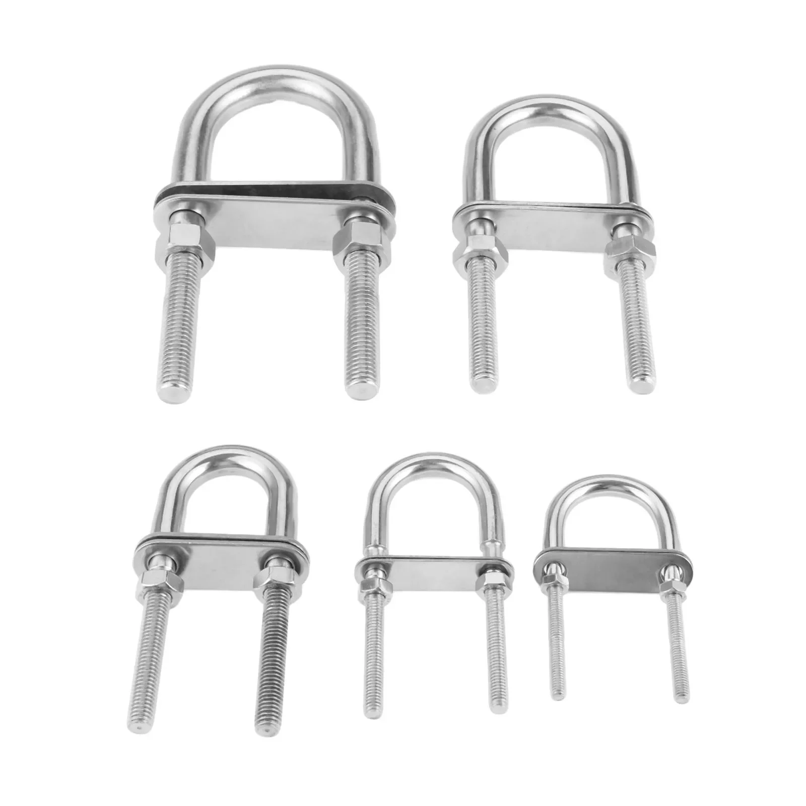 1Pc M5 M6 M8 M10 M12 Acciaio Inossidabile 304 Marine Rigging Bow/Stern Eye U-Bolt Per Parti Di Barche Hardware Per Barche Argento
