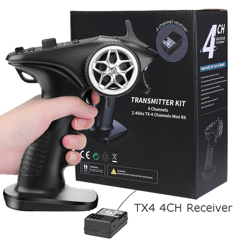 Tx4 2.4Ghz 4Ch Radio System Trasmettitore Controller Ga-4H-Tx Telecomando Con Ricevitore Per Rc Car Boat Pk Tg3 Fs-Gt3B