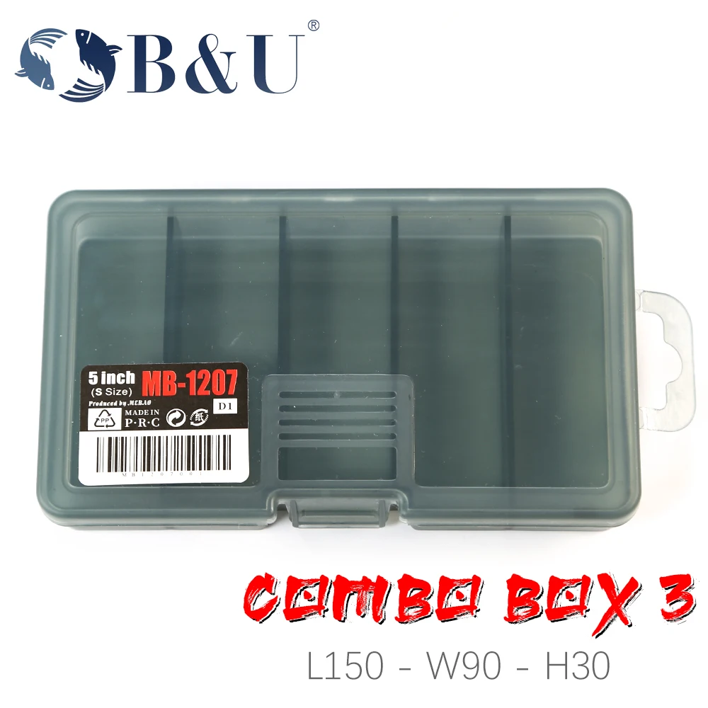B & U Lure Box Fishingtackle Storage Hard Lure Soft Worm Tungsteno Peso Jig Testa Ganci Di Stoccaggio Scatole In Pvc