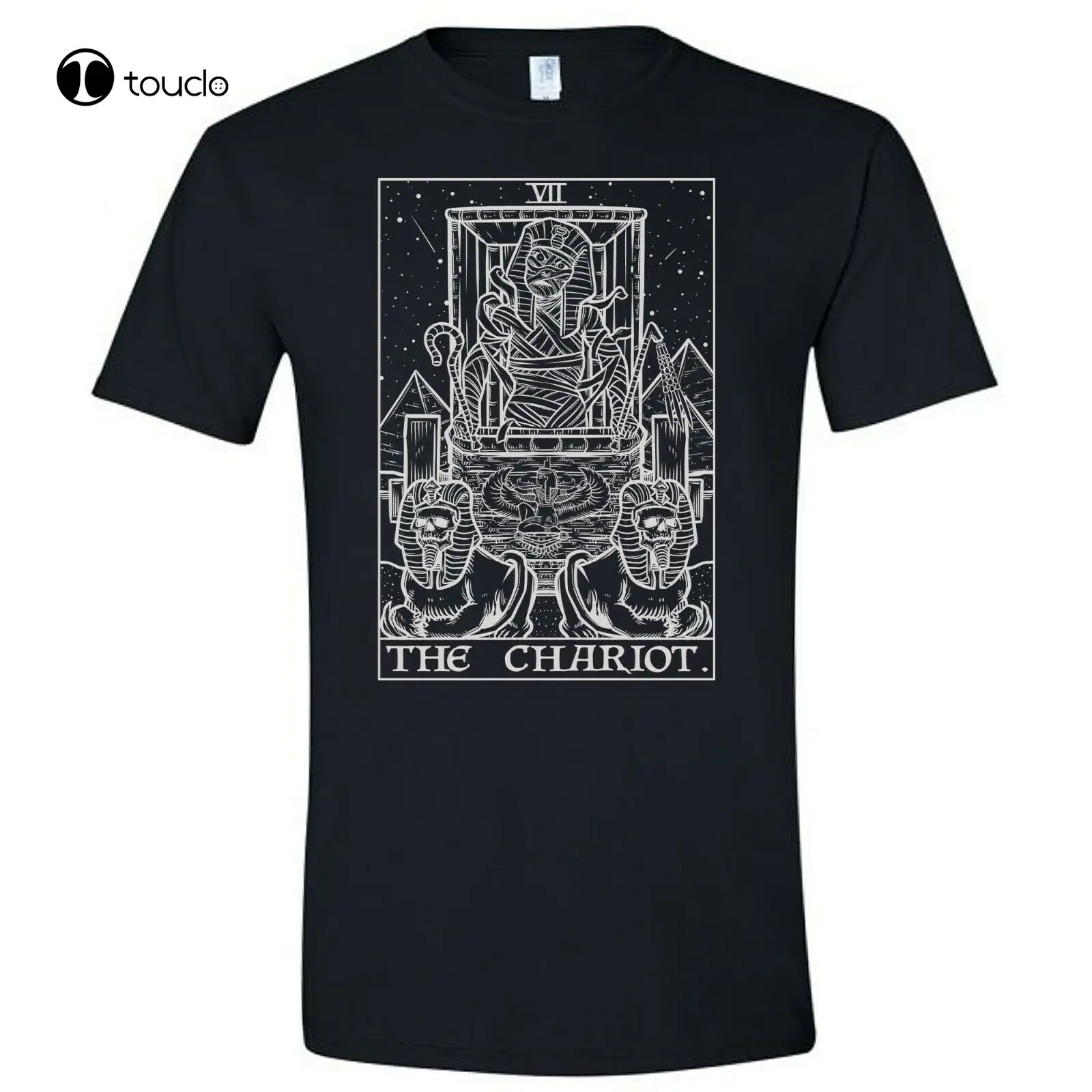The Chariot Tarot Card Shirt Mummia Spettrale Halloween Gothic Horror Regalo Egiziano