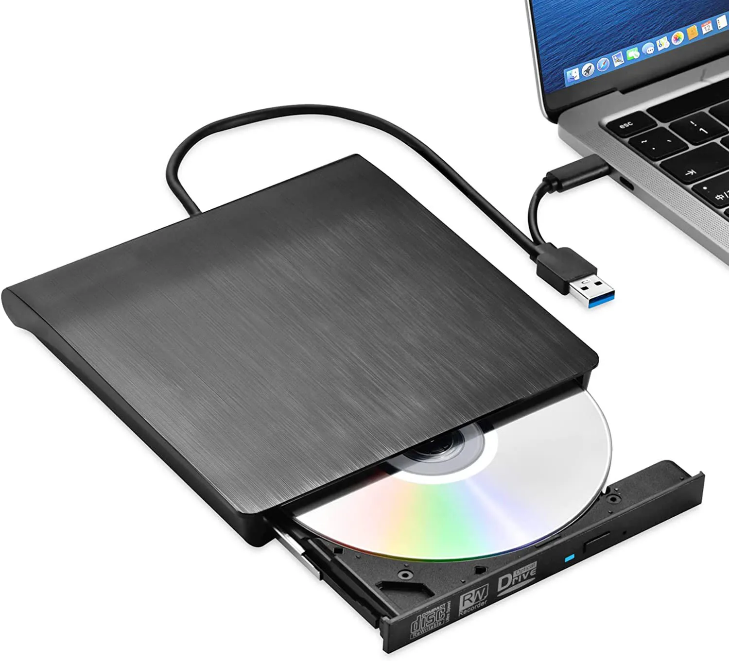 Unità Ottica Esterna Usb 3.0 Bd-Rom Bruciatore 4K 3D Lettore Blu-Ray Cd/Vcd/Dvd Writer Recorder Per Huawei Mate X Pro Macbook 2022
