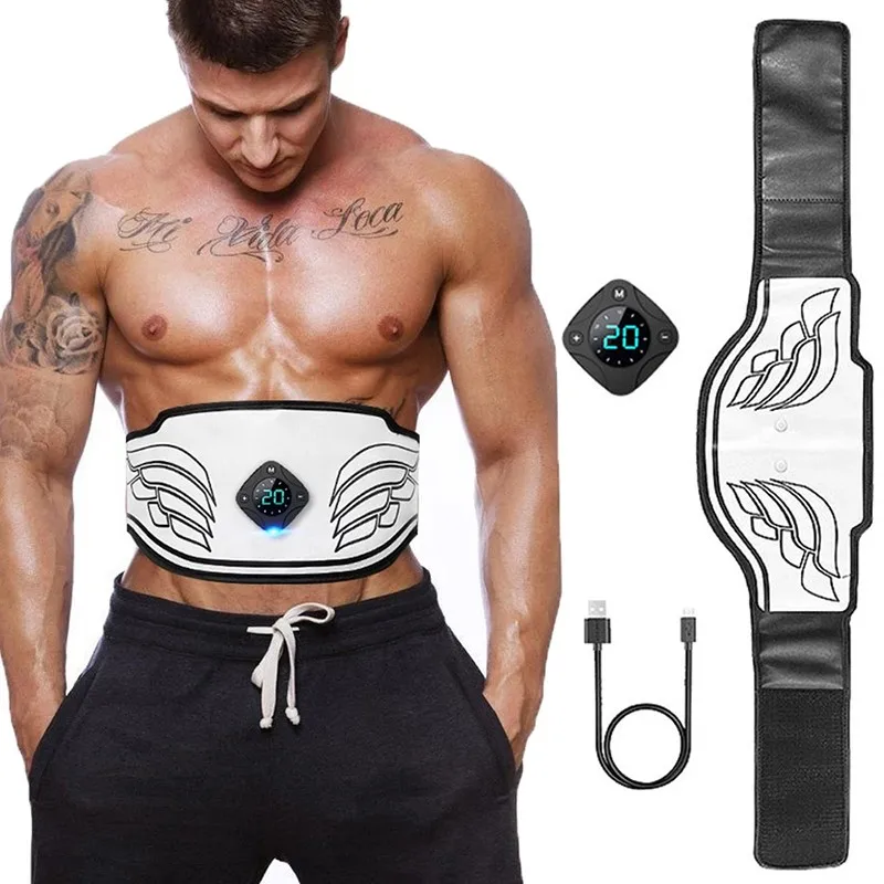 Electronic Abs Toning Training Belt Ems Abdominal Trainer Waist Trimmer Muscle Stimulator Ab Fitness Equiment For Men Women