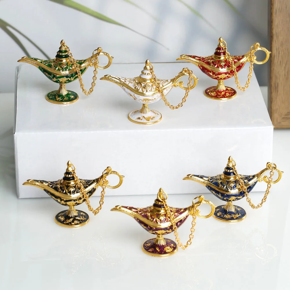 12Cm Classic Hollow Legend Aladdin Genie Lamp Bruciatori Di Incenso Decorazioni Per La Casa Regalo Classic Hollow Legend Aladdin Genie Lamp Incenso