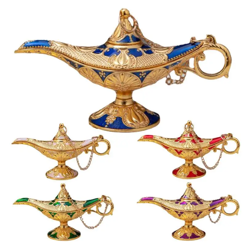 Aladdin Lamp Aladdin Menta Lamp Ornament Handicraft For Desktop Decor Retro European Genie Lamp