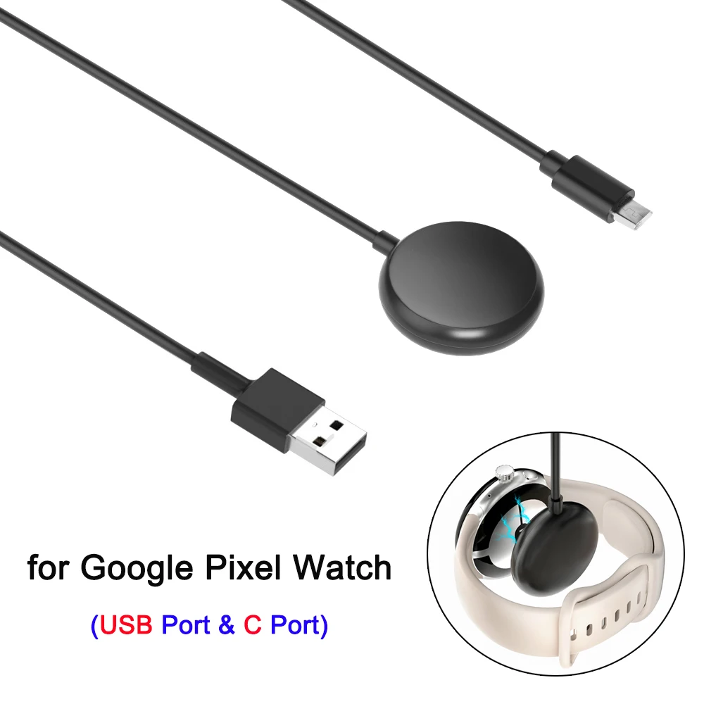 Caricabatterie Per Google Pixel Watch Sostituzione Cavo Di Ricarica Per Orologio Usb C Pixel Nero Con Forte Portatile Magnetico