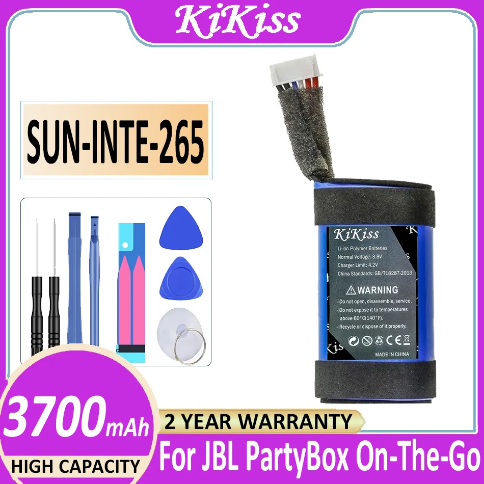 Batteria Sun-Inte-265 3700Mah Per Jbl Partybox On-The-Go Speaker Bateria