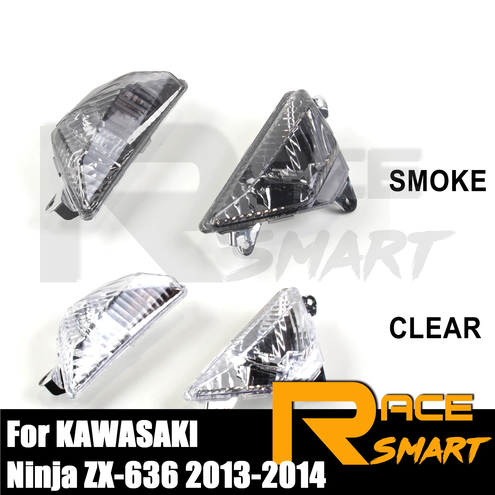 Zx-636 2013-2014 Moto Indicatore Di Direzione Anteriore Copriobiettivo Accessori Per Kawasaki Ninja Zx636 Zx 636 2013 Fumo Trasparente