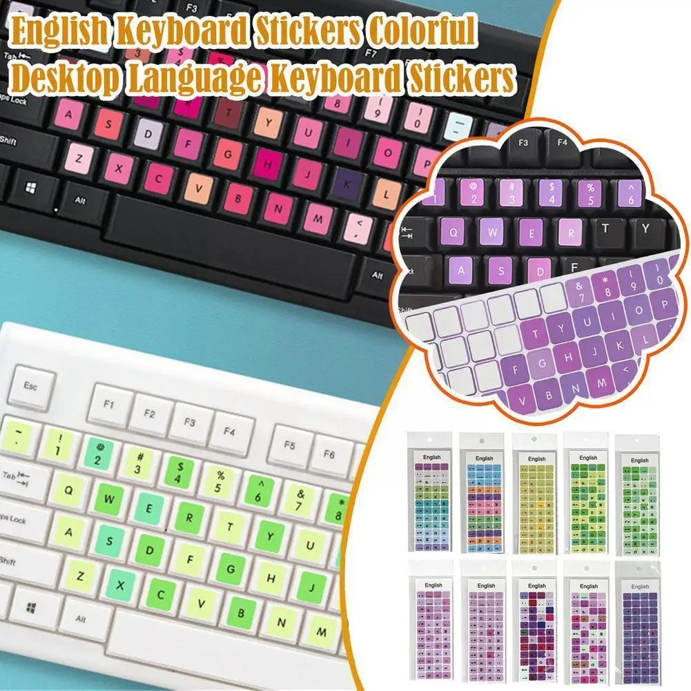 Adesivi Per Tastiera Inglese Adesivi Per Tastiera Inglese Adesivi Per Computer Desktop Cover Per Laptop Color Keycaps Keycap Sticker Maka