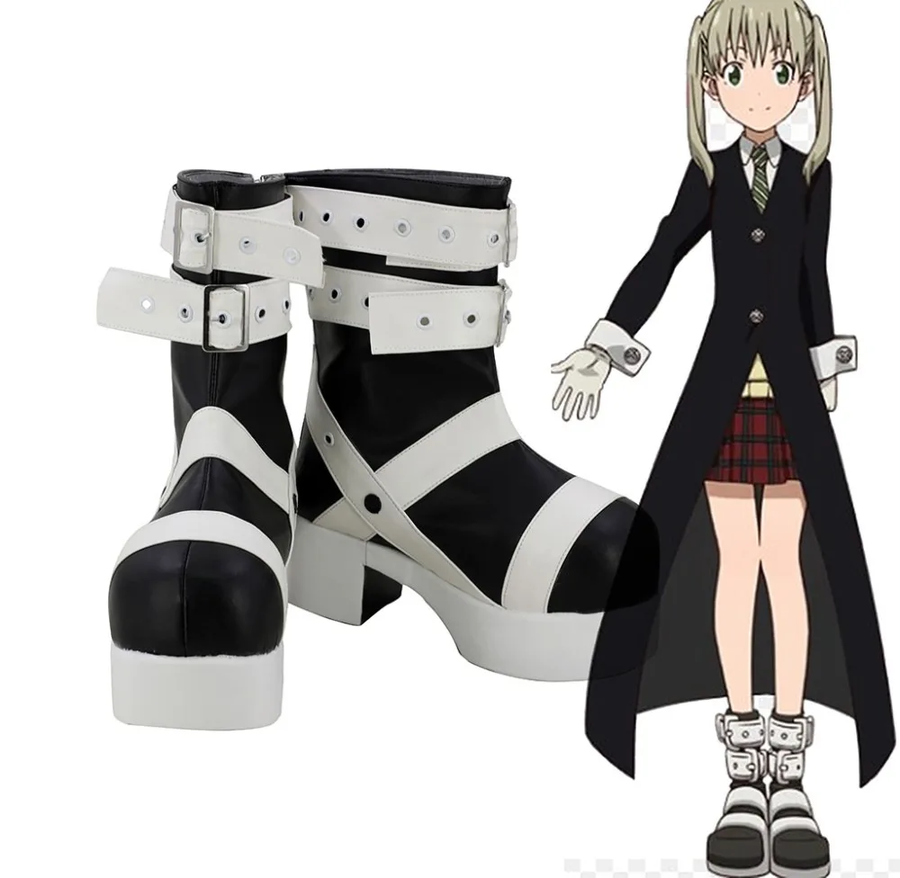 Soul Eater Maka Albarn Stivali Cosplay Scarpe Con Tacco Alto Scarpe Anime Su Misura Cosplay