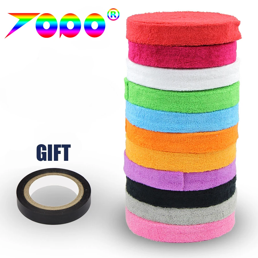 1 Bobina/Lotto 100% Cotone Asciugamano Badminton Grip/Overgrip(Badminton/Squash/Tennis)