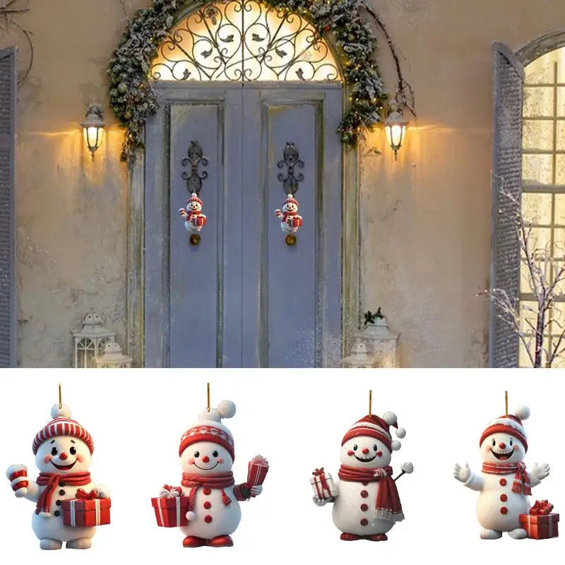 Pupazzo Di Neve Benvenuto Portico Segno Acrilico Porta Appendiabiti Porta D'Ingresso Ornamenti Di Natale Decorazioni Per Portico Esterno Case Al Coper