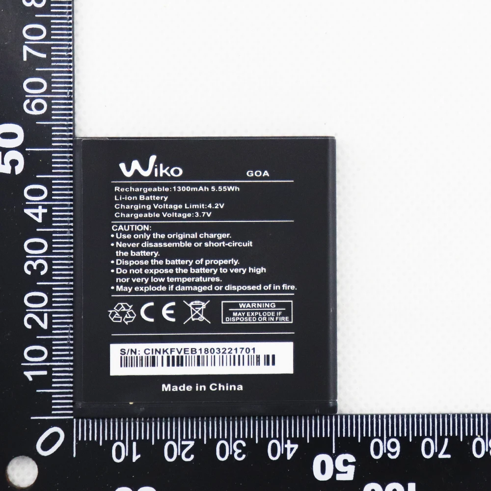 5 Pz 10 Pz 20 Pz Capacità Reale 1300Mah Wiko Goa Batteria Per Wiko Goa Cellulare