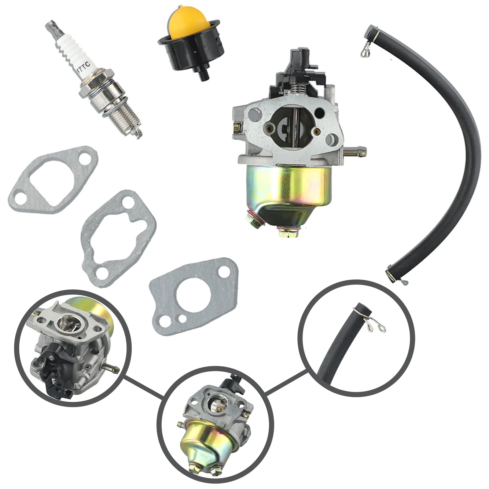 Arebos Carburatore Kit Brast Carburatore Einhell Per Fuxtec Guarnizione Gude Hecht Rotenbach Candela Tubo Tosaerba