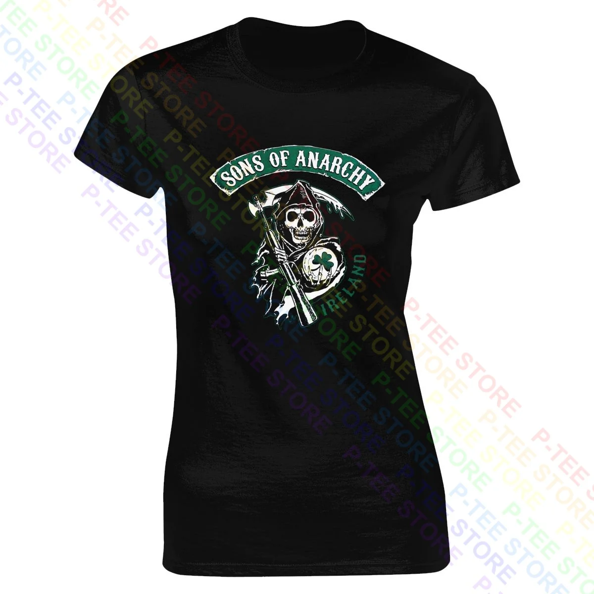Anarchy Sons Of Ireland T-Shirt Da Donna Lady Shirt Cool Unique Harajuku Streetwear Female Tee