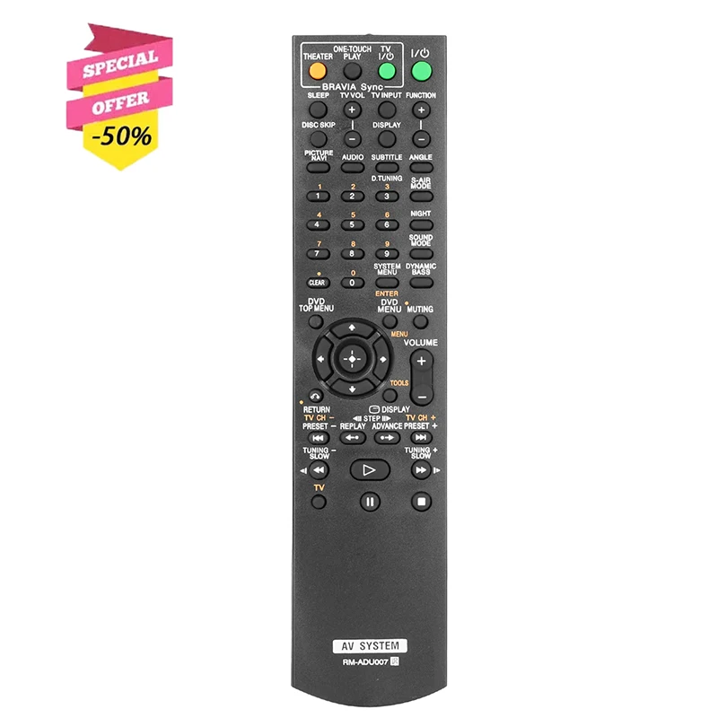 Rm-Adu007 Telecomando Per Sony Av System Muslimate Dav-Hdx255 Dav-Hdx274 Dav-Hdx275 Dav-Hdx276 Dav-Hdx277Wc Dav-Hdx279W