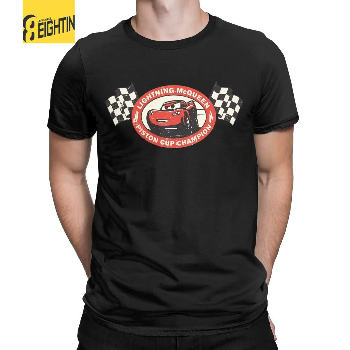 Auto 3 Lightning Mcqueen Cartoon T-Shirt Uomo Tempo Libero Puro Cotone Tees O Collo Manica Corta T Shirt Plus Size Top