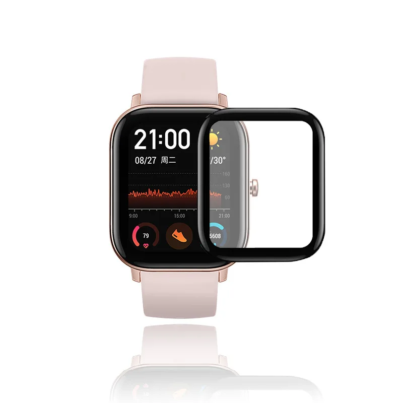 Amazfit Gts 3 2 Mini Film Per Xiaomi Amazfit Gts Pellicola Protettiva In Fibra Di Vetro Gts2 Pellicola Protettiva Full Cover Hd Per Accessori