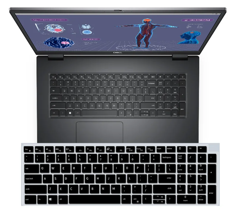 Cover Per Tastiera In Silicone Skin Per Dell Precision 7780 7000 7550 7560 7750 7760 15.6 17.3 Pollici Dell Precision 7650 7670 16 Pollici