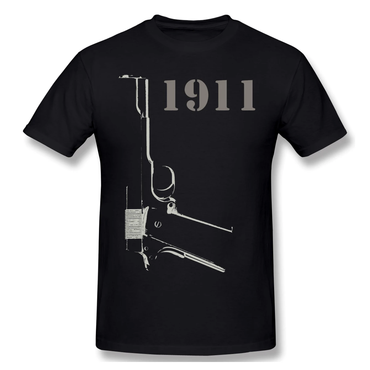 Maglietta Battlefield Maglietta Rossa Modello 1911 Moda Uomo Manica Corta