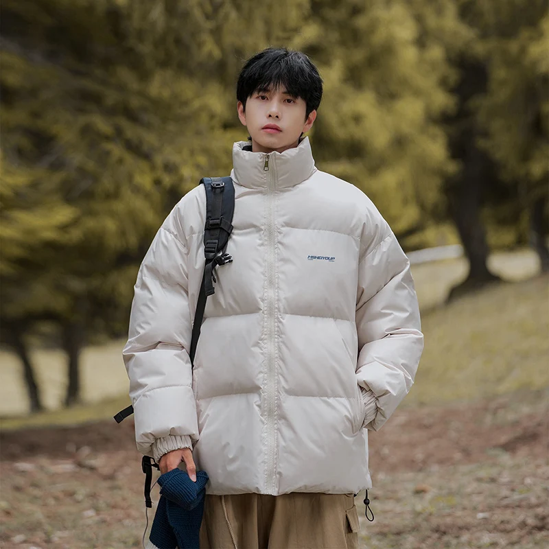 Kapments Winter Harajuku Puffer Jacket Men Parka Oversize Black Bubble Coat Giacca A Vento Moda Coreana Giacche Casual Cappotti