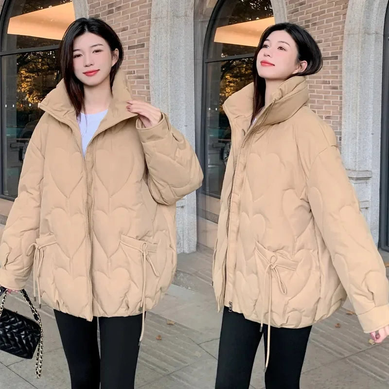 2023 New Winter Women Jacket Warm Women Puffer Coat Stand Collar Giacca Femminile Parka Cotton Imbottito Harajuku Soprabito Outwear