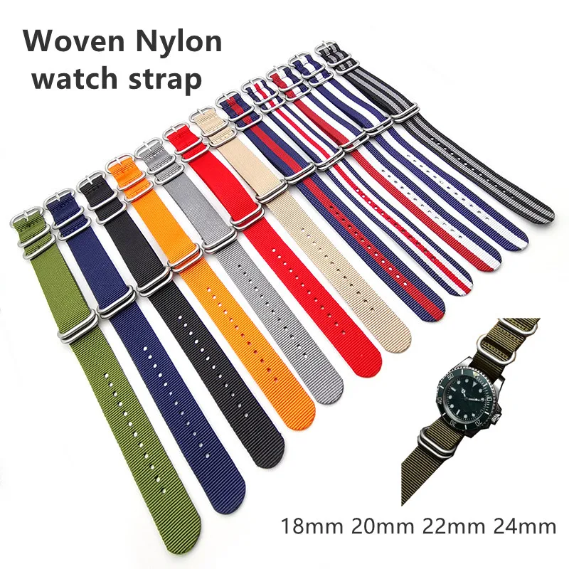 Cinturino In Tela Intrecciata Muslimnylon Cinturino Nato Fibbia Ad Ago In Acciaio Fine Bracciale Universale Per Seiko Iwc Citizen Rolex