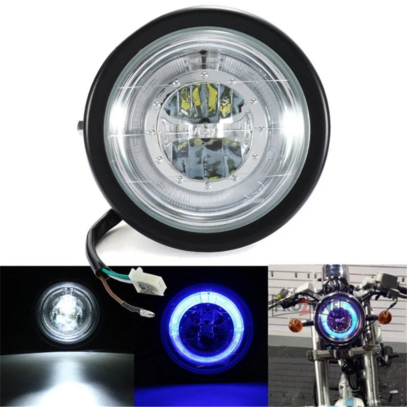 Proiettore Per Moto Nero Da 5.75 Pollici Faro A Led Con Staffa Per Honda Vtx 2002-2008 Vtx 1800, Vtx 1300