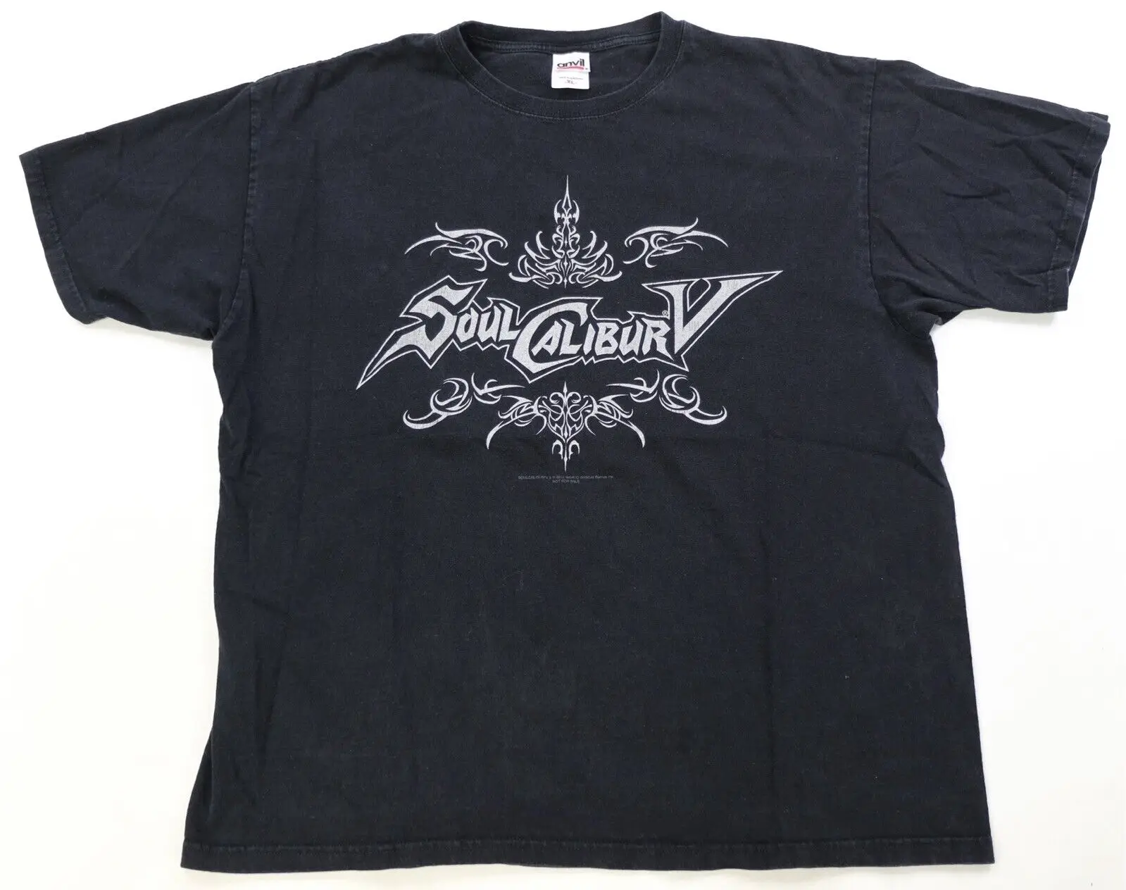 Rare Vintage Incudine Soul Calibur V 2012 Videogioco Promo T Shirt 2010S Nero Xl Maniche Lunghe O Corte