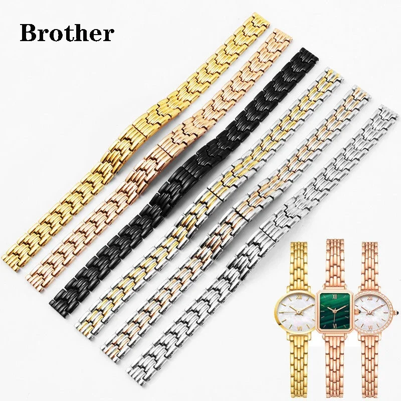 Per Lolarose Piccoli Cinturini Verdi Per Dw Juli Elle Per Armani Cinturino Per Orologio In Acciaio Fine Catena Per Orologio Universale Femminile 8 Mm1