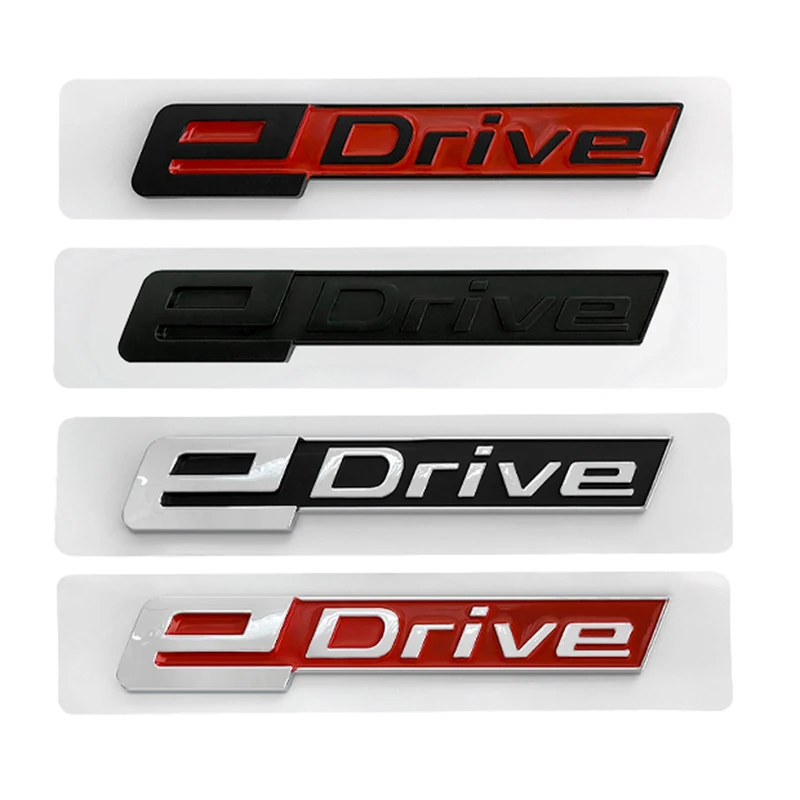 3D Abs Adesivo Rosso Cromato Edrive Logo Car Trunk Emblem Badge Decalcomania Per Bmw I4 320 G30 G20 Edrive Sticker Accessori Per Lo Styling