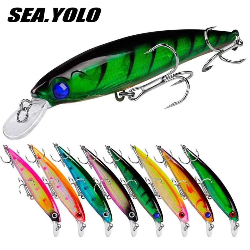Sea.Yolo Lure 11Cm 13.4G Lure Plastic Hard Lure Bionic Lure Black Fish All-Eating Lure Bait Lure Minnow Accessori Per La Pesca