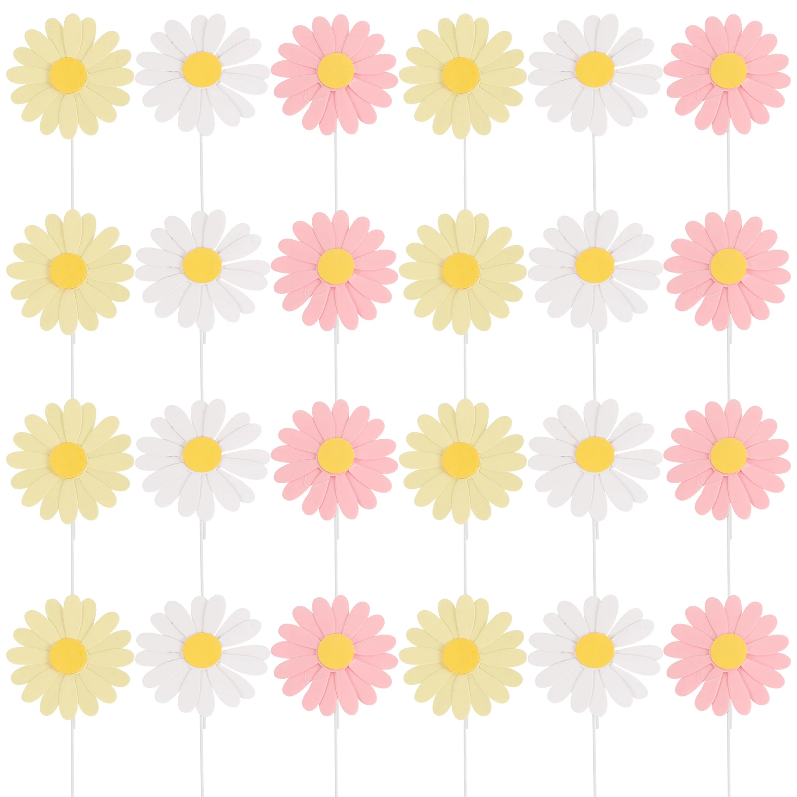 30Pcs Daisy Cupcake Toppers Cake Pick Flower Birthday Cake Picks Cake Topper Daisy Flower Cake Picks Flower Cake Decoration