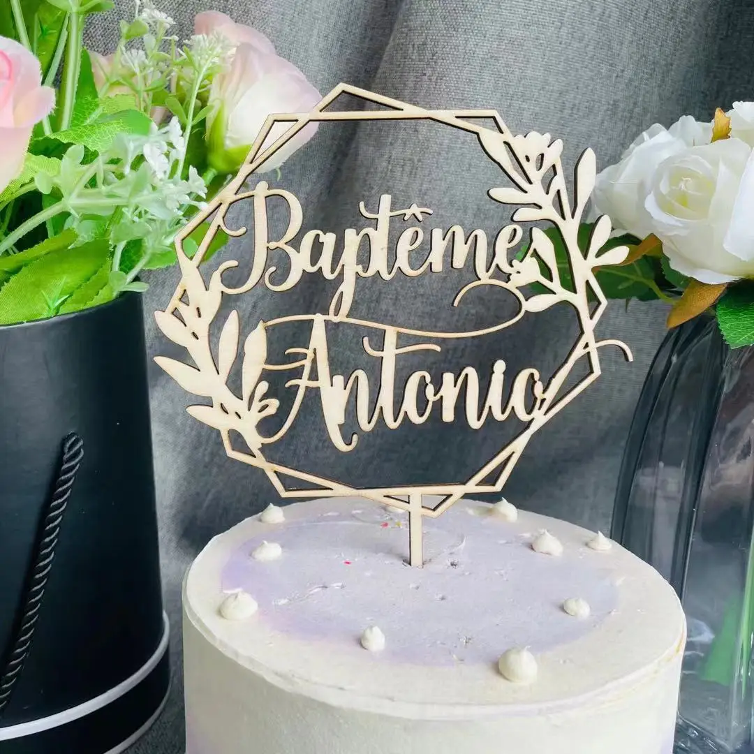 Nomi Personalizzati Wedding Cake Topper Geometrico Personalizzato Primo Nome Unico Wedding Cake Topper Decorazione Doccia Nuziale