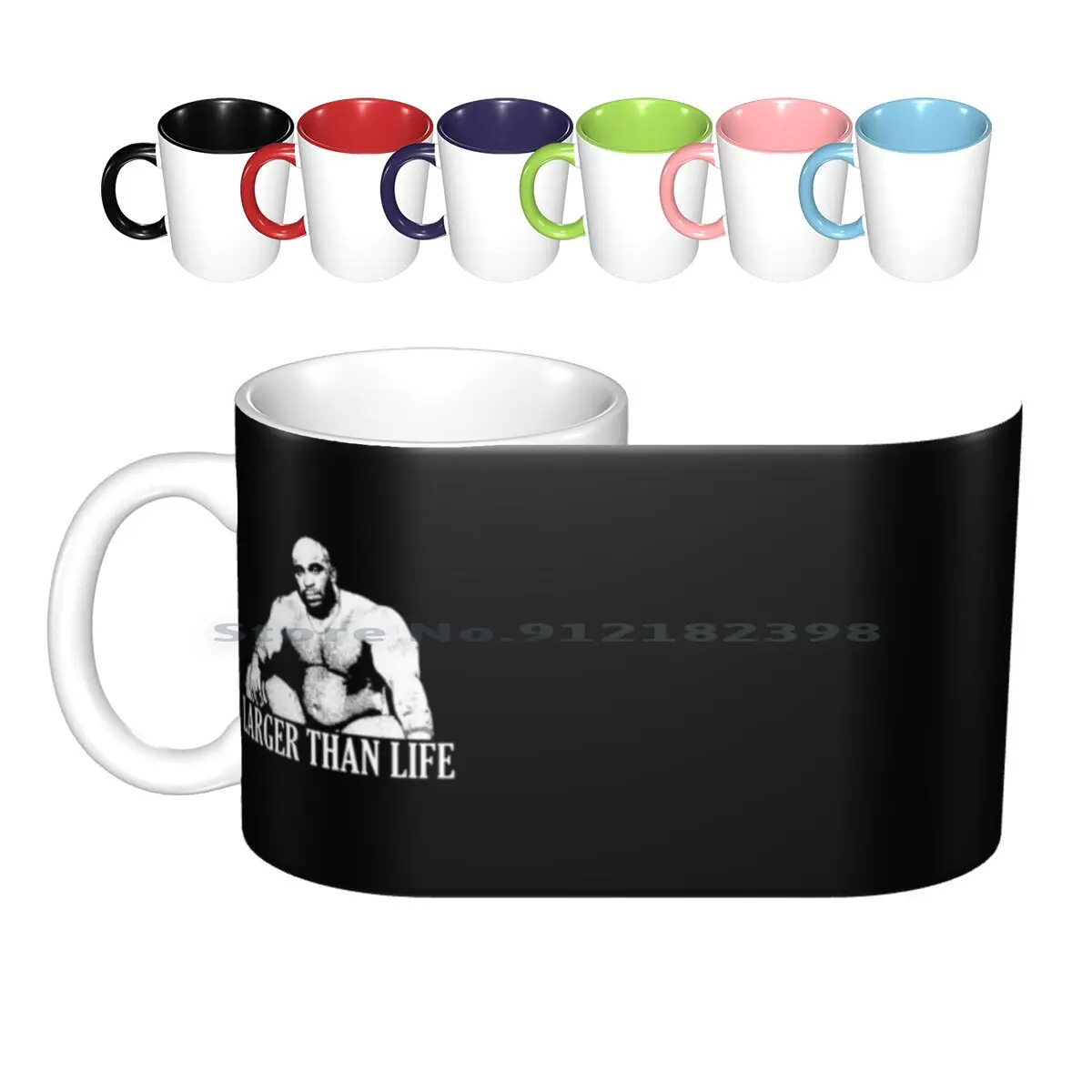 Barry Wood Large Than Life Tazze In Ceramica Tazze Da Caffè Tazza Da Tè Al Latte Barry Wood Large Black Man Barry Wood Meme Guy Seduto Su A