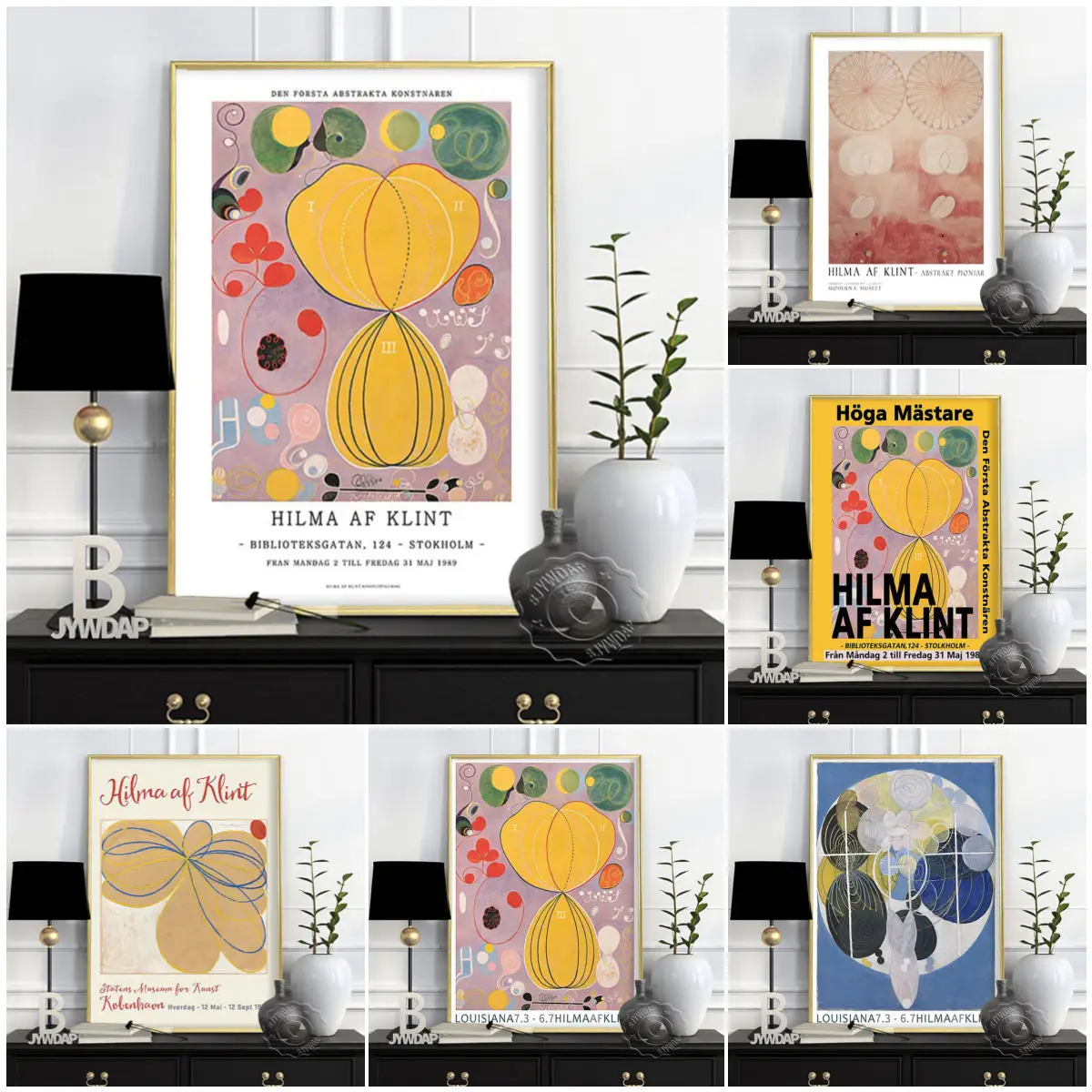 Adesivi Murali Mostra Svedese Hilma Af Klint, Poster Retrò Misticismo Klint, Stampe D'Arte Astratta Hilma Af, Museo Fieristico