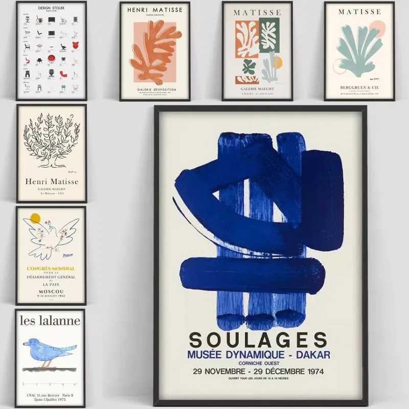 Poster Fieristico Soulages, Poster Pierre Soulages, Stampa Soulage, Stampe D'Arte, Stampa Espositiva, Mostra Museale, Absthibition