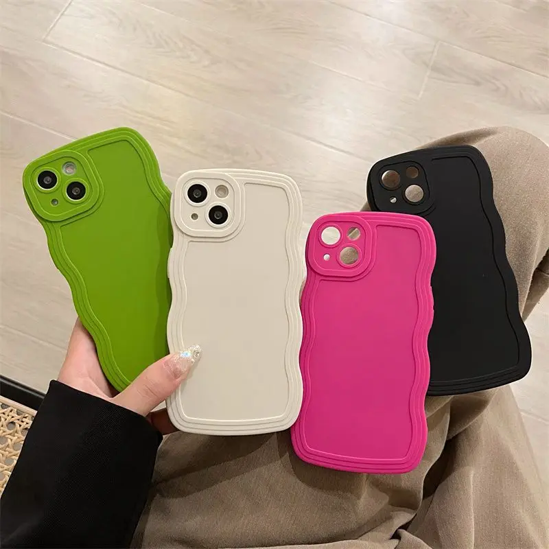 Per Huawei P50 Pro Custodia Per Huawei P40 Lite 5G P30 Pro P30 P40 Pro 50 Custodia Antiurto Per Paraurti Fashion Cute Curly Wave Coque Case
